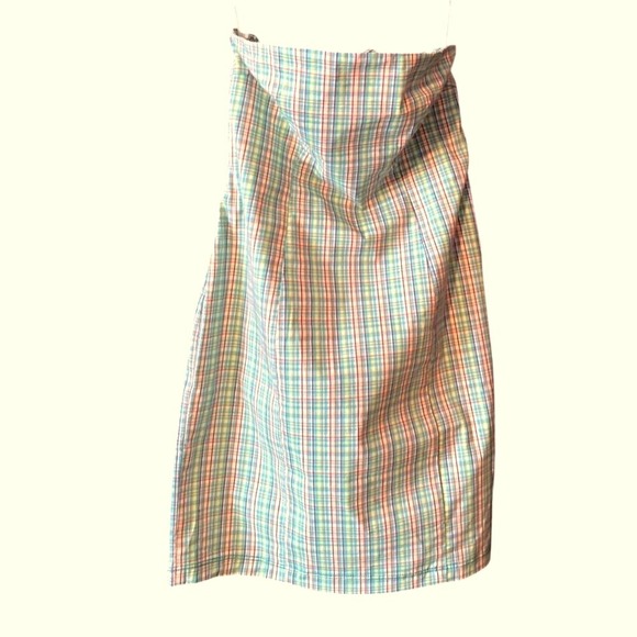 Kimchi Blue Pastel Plaid Strapless Dress with Bow‎ Beach Vacation Style S SP - Picture 1 of 8